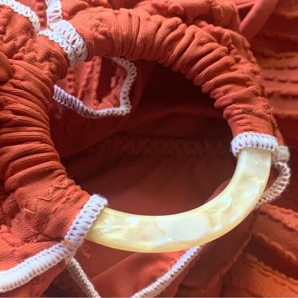 Isabella Rose Copper Keyhole Cutout  Large Tie Up Seashell Ring - Picture 11 of 16